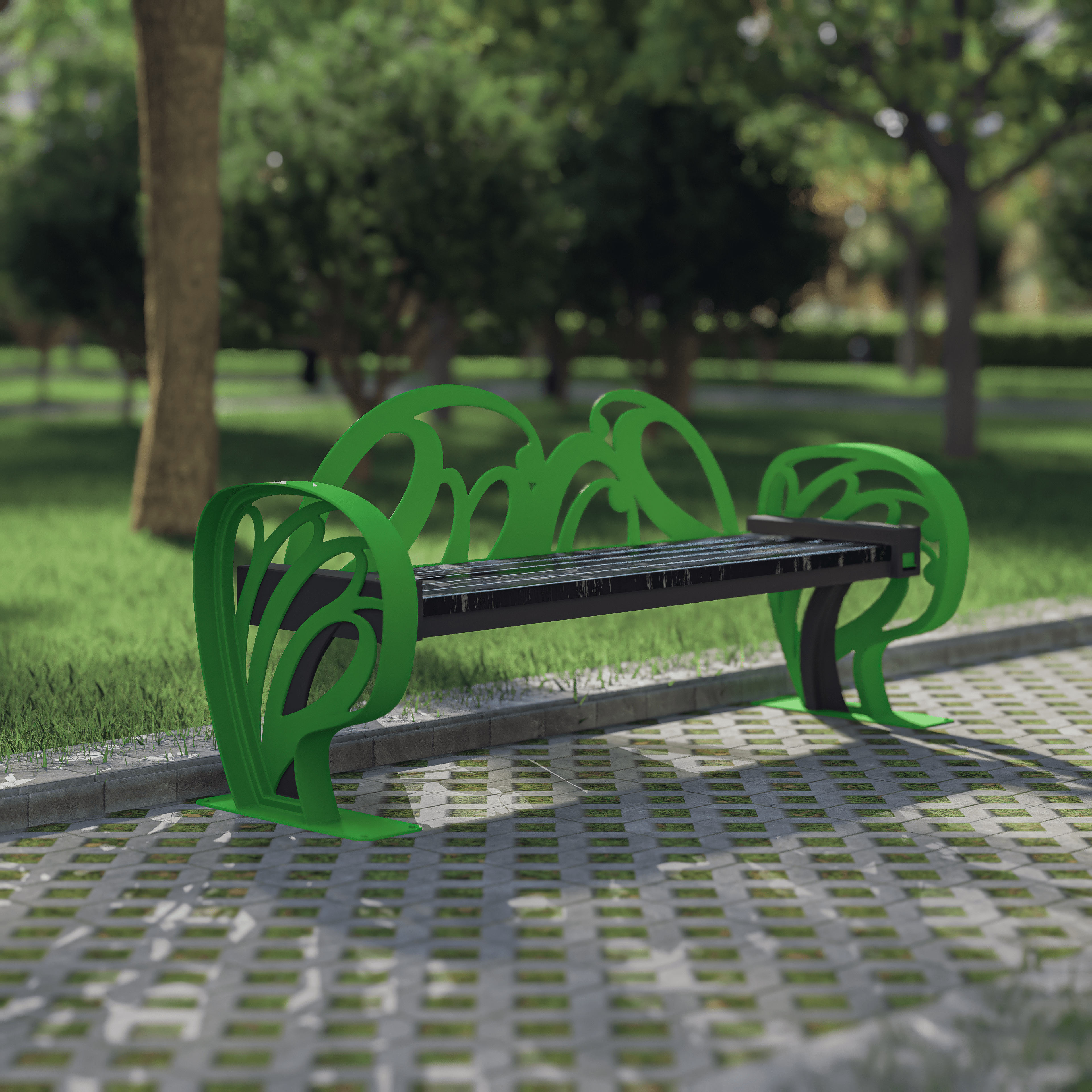 Banca de parc Park Line Bench Banca de parc Park Line Bench